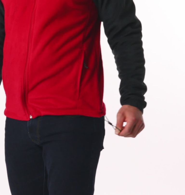 Men’s Steens Mountain 2.0 Full Zip Fleece Jacket - Big, Color: Black, Mountain Red