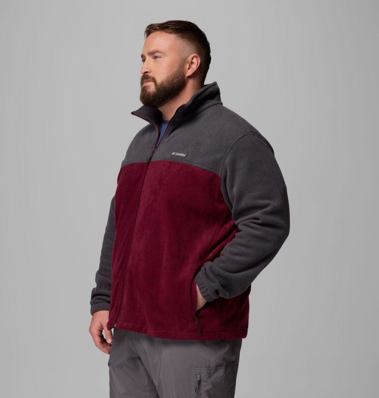 Men’s Steens Mountain 2.0 Full Zip Fleece Jacket - Big, Color: Shark, Rich Wine, image 4