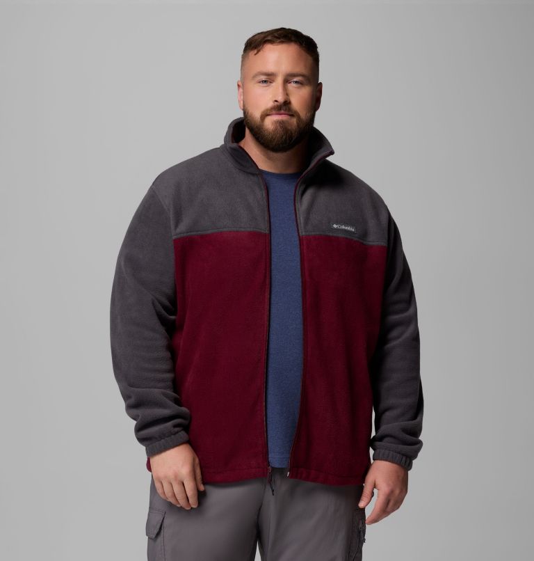 Men’s Steens Mountain 2.0 Full Zip Fleece Jacket - Big, Color: Shark, Rich Wine, image 5