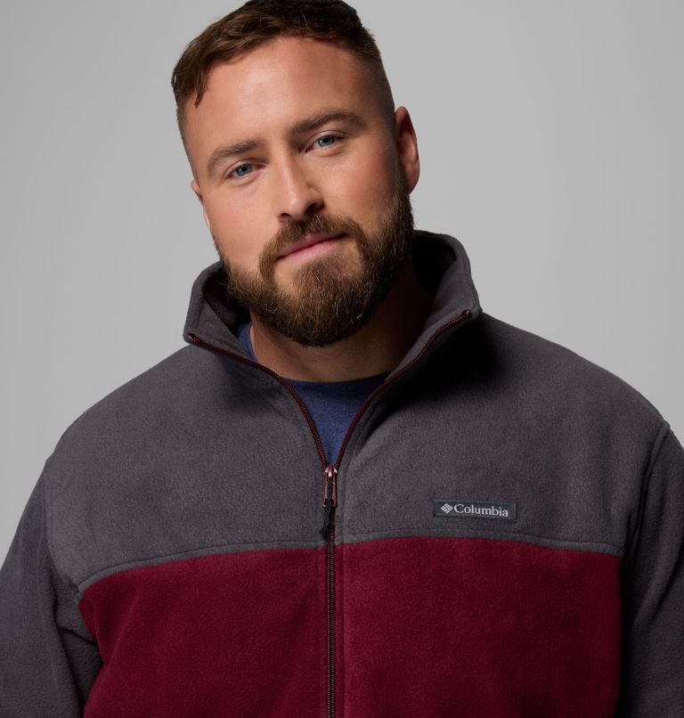 Men’s Steens Mountain 2.0 Full Zip Fleece Jacket - Big, Color: Shark, Rich Wine, image 6
