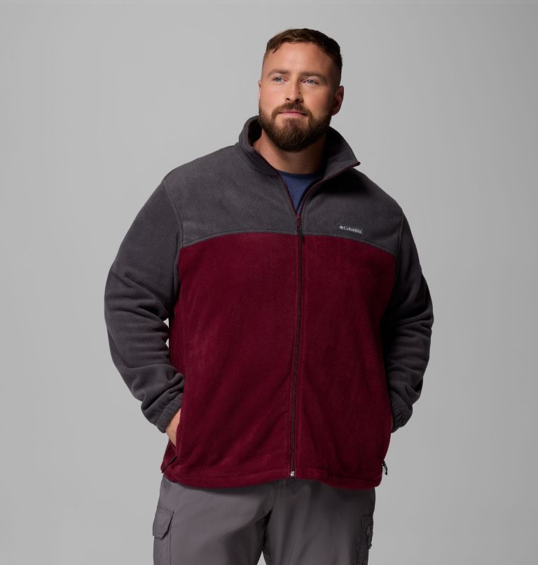 Men’s Steens Mountain 2.0 Full Zip Fleece Jacket - Big, Color: Shark, Rich Wine, image 1