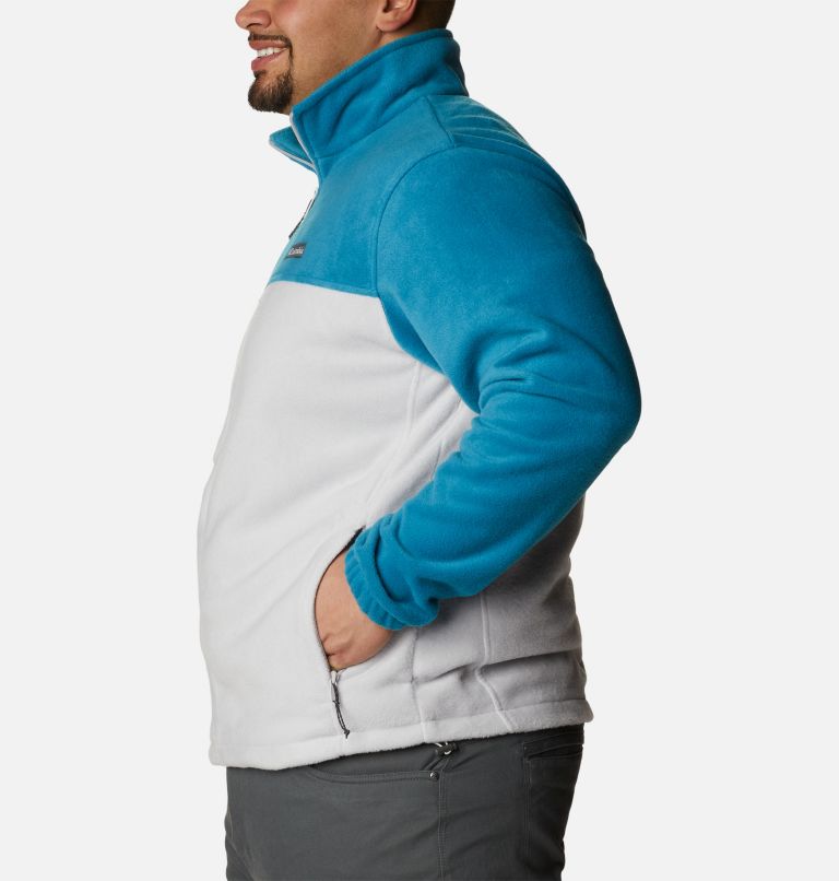 Men’s Steens Mountain 2.0 Full Zip Fleece Jacket - Big, Color: Deep Marine, Nimbus Grey, image 3