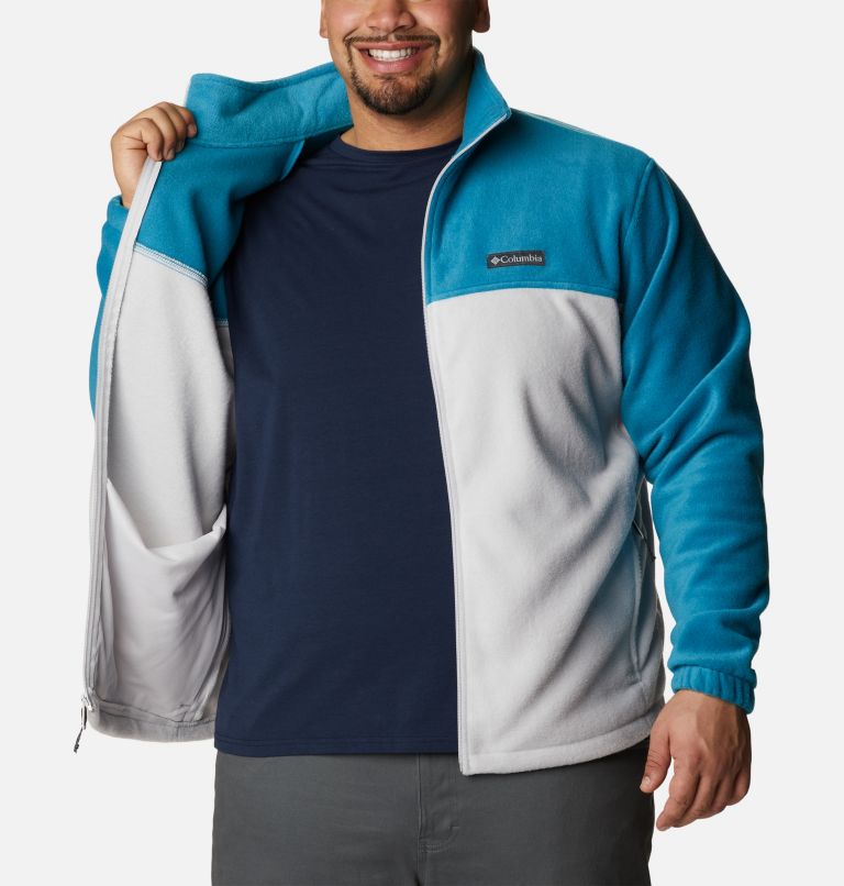 Men’s Steens Mountain 2.0 Full Zip Fleece Jacket - Big, Color: Deep Marine, Nimbus Grey, image 5