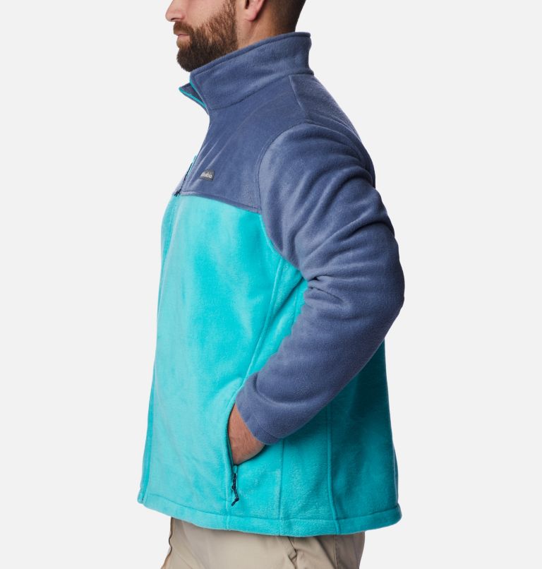 Thumbnail: Men’s Steens Mountain 2.0 Full Zip Fleece Jacket - Big, Color: Dark Mountain, Bright Aqua, image 3