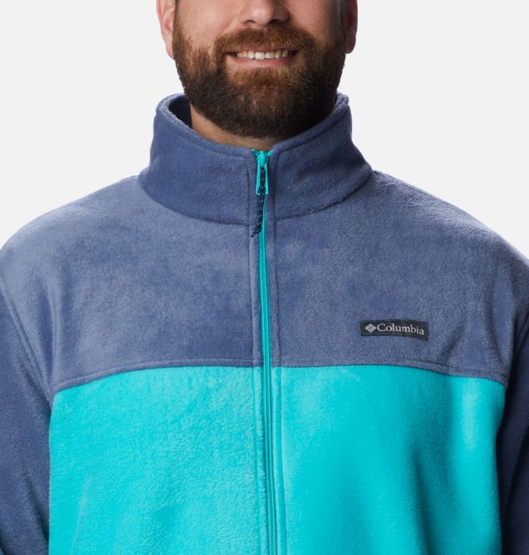 Polaire à fermeture éclair complète 2.0 Steens Mountain pour homme – Large, Color: Dark Mountain, Bright Aqua, image 4