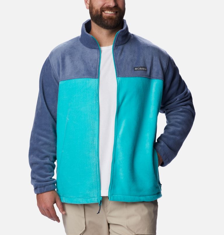 Polaire à fermeture éclair complète 2.0 Steens Mountain pour homme – Large, Color: Dark Mountain, Bright Aqua, image 7