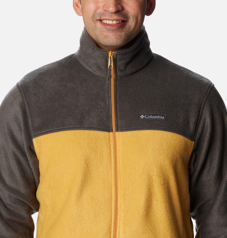 Thumbnail: Men’s Steens Mountain 2.0 Full Zip Fleece Jacket - Tall, Color: Shark, Raw Honey, image 4