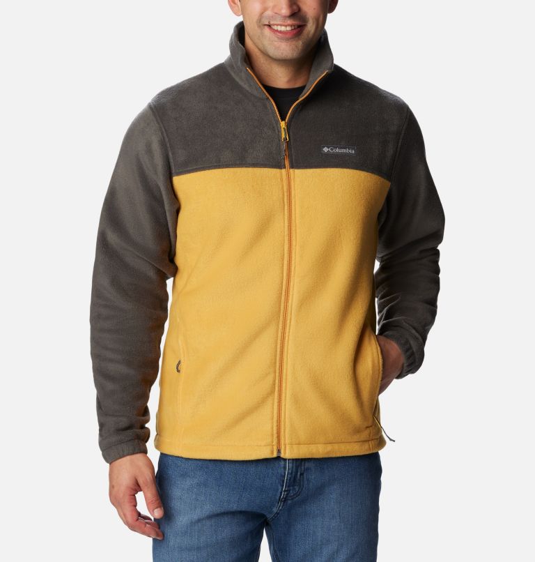 Thumbnail: Men’s Steens Mountain 2.0 Full Zip Fleece Jacket - Tall, Color: Shark, Raw Honey, image 1