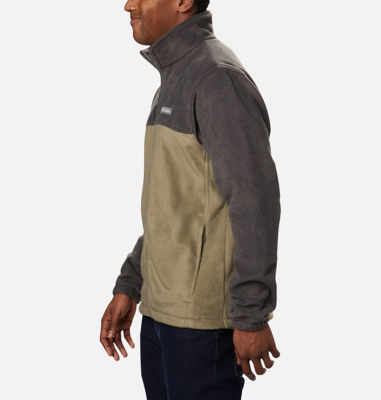 Thumbnail: Men’s Steens Mountain 2.0 Full Zip Fleece Jacket - Tall, Color: Shark, Stone Green, image 3
