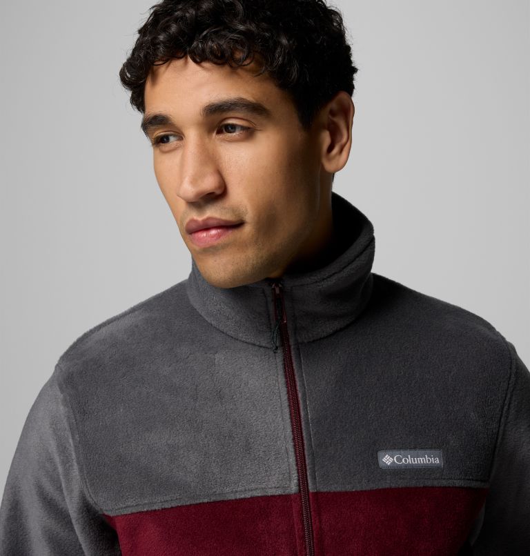 Men’s Steens Mountain 2.0 Full Zip Fleece Jacket - Tall, Color: Shark, Rich Wine, image 6