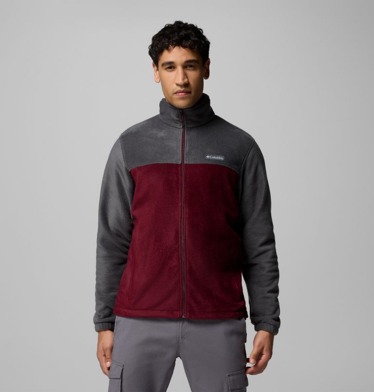 Men’s Steens Mountain 2.0 Full Zip Fleece Jacket - Tall, Color: Shark, Rich Wine, image 1