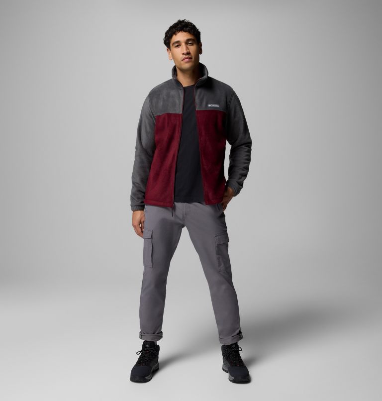 Men’s Steens Mountain 2.0 Full Zip Fleece Jacket - Tall, Color: Shark, Rich Wine, image 2