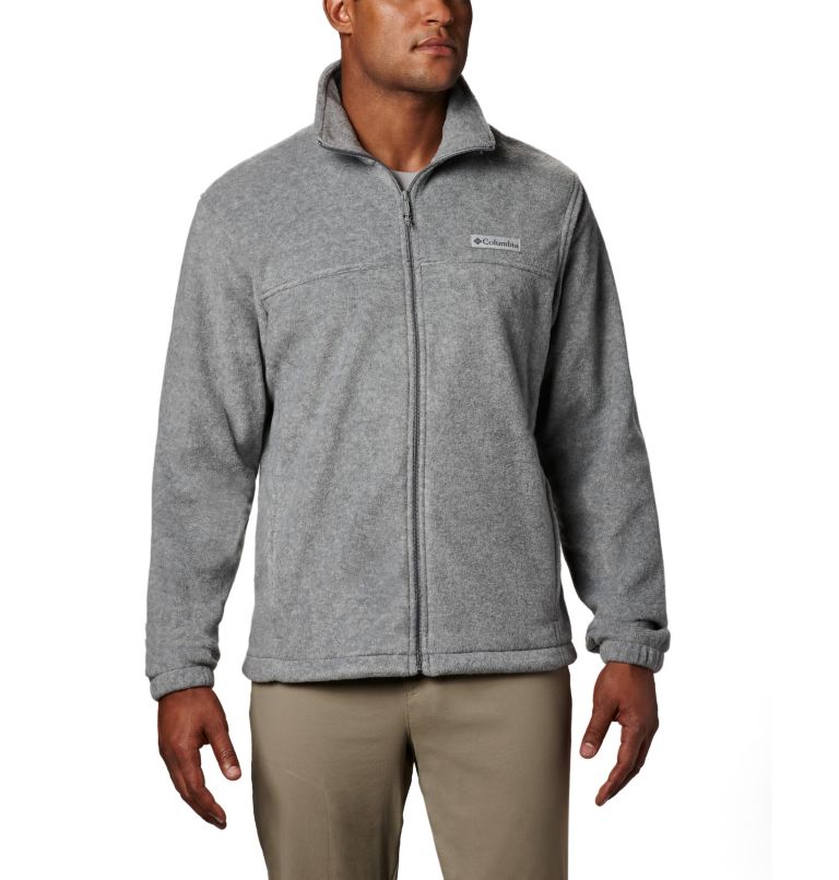 Thumbnail: Men’s Steens Mountain 2.0 Full Zip Fleece Jacket - Tall, Color: Light Grey Heather, image 1