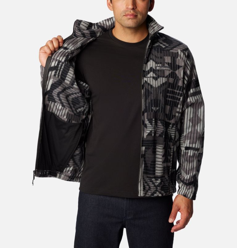 Thumbnail: Men’s Steens Mountain Printed Fleece Jacket, Color: Shark Pathways Print, image 5