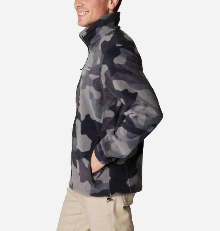 Thumbnail: Men’s Steens Mountain Printed Fleece Jacket, Color: Black Mod Camo, image 3