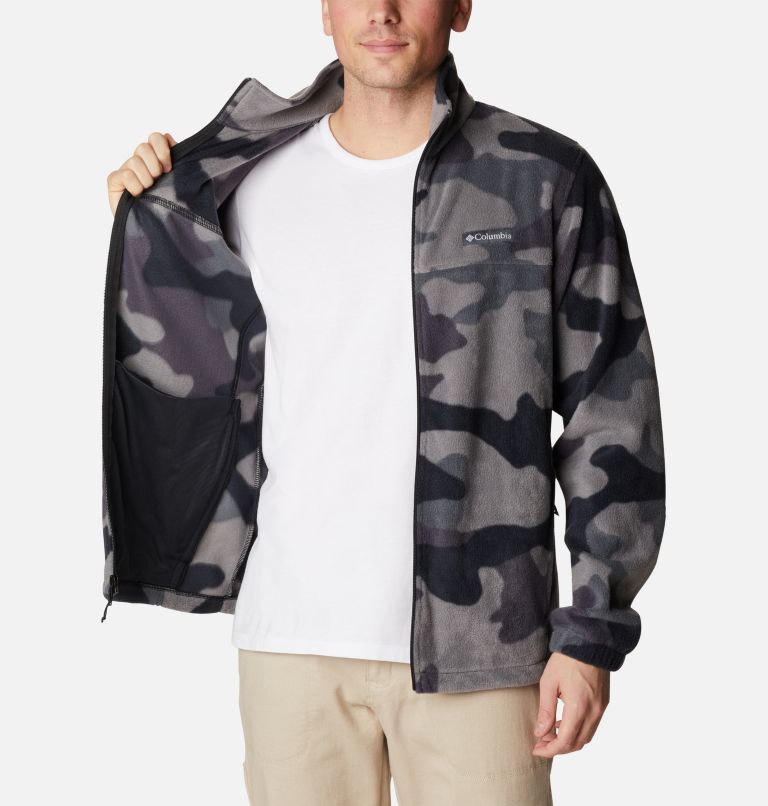 Men’s Steens Mountain Printed Fleece Jacket, Color: Black Mod Camo, image 5