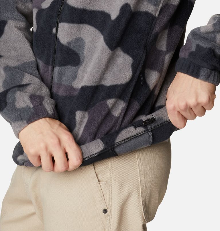 Men’s Steens Mountain Printed Fleece Jacket, Color: Black Mod Camo, image 6