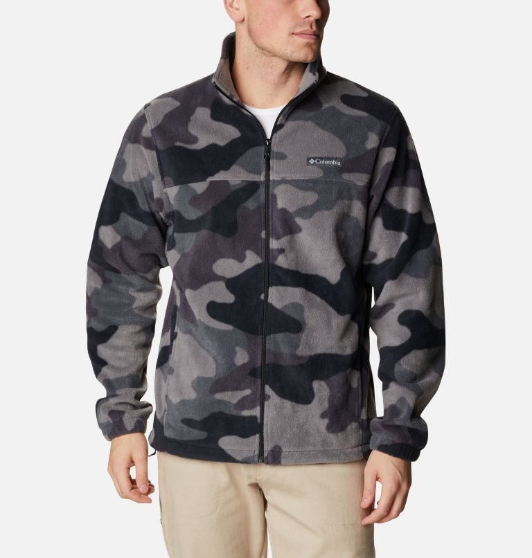 Thumbnail: Men’s Steens Mountain Printed Fleece Jacket, Color: Black Mod Camo, image 1
