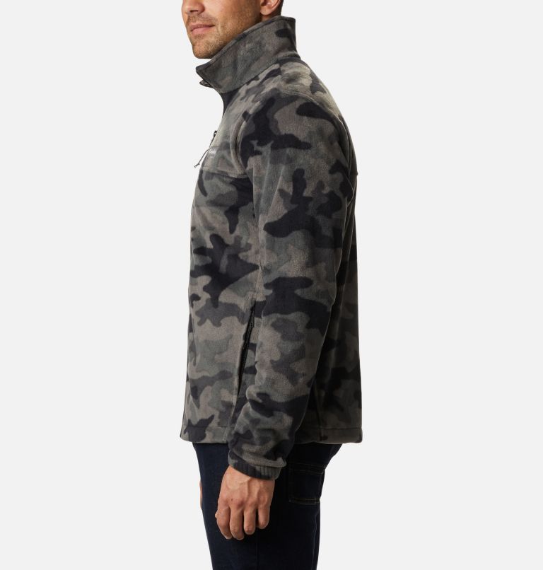 Men’s Steens Mountain Printed Fleece Jacket, Color: Black Camo, image 3