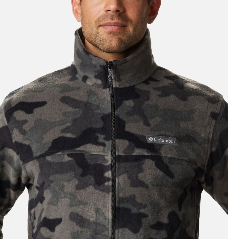 Men’s Steens Mountain Printed Fleece Jacket, Color: Black Camo, image 4
