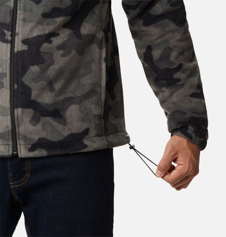 Men’s Steens Mountain Printed Fleece Jacket, Color: Black Camo, image 6