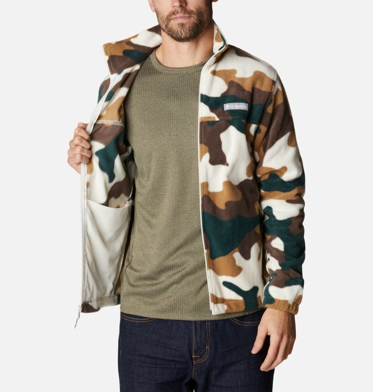 Men’s Steens Mountain Printed Fleece Jacket, Color: Chalk Mod Camo, image 5