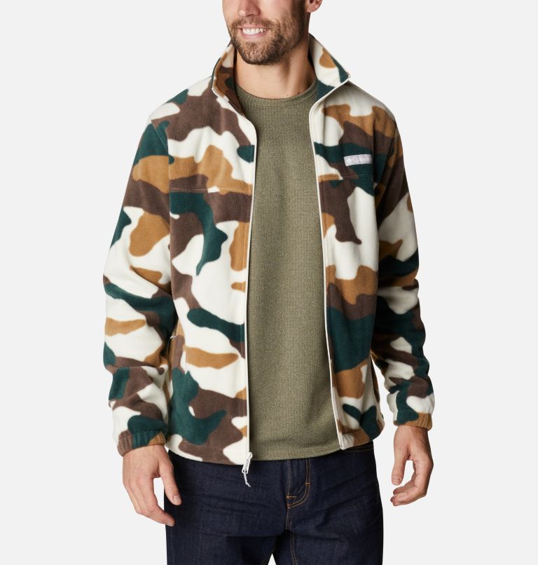 Thumbnail: Men’s Steens Mountain Printed Fleece Jacket, Color: Chalk Mod Camo, image 7