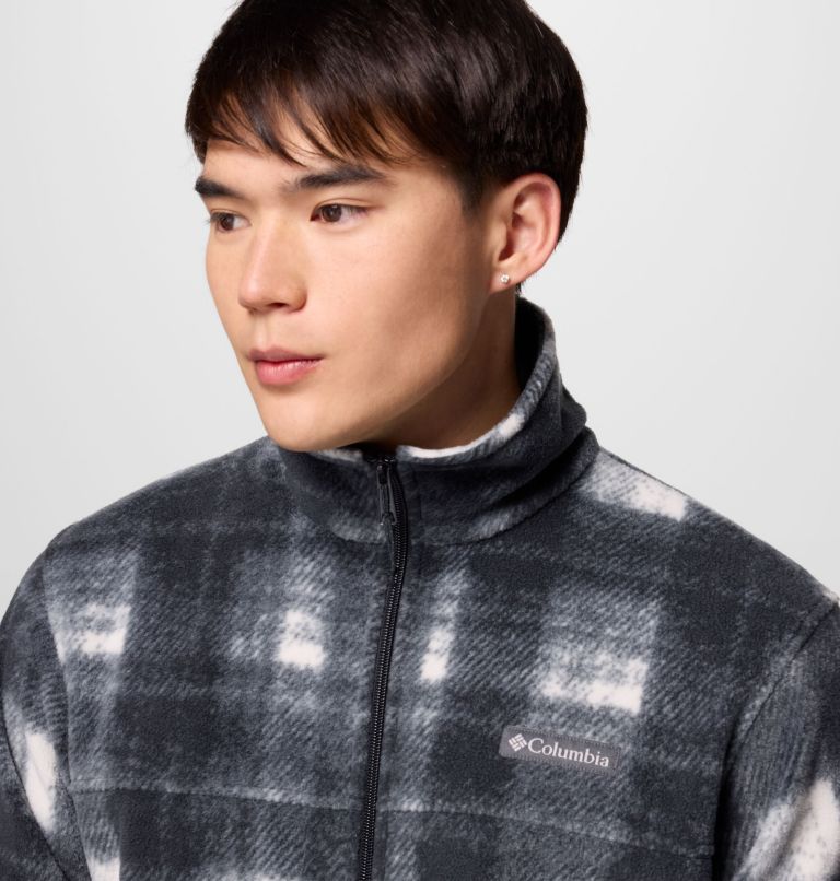 Men’s Steens Mountain Printed Fleece Jacket, Color: Chalk Omblur, image 6