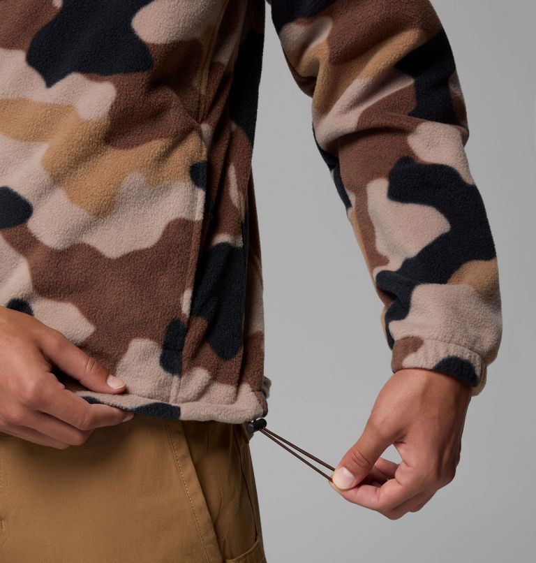 Men’s Steens Mountain Printed Fleece Jacket, Color: Tobacco Mod Camo, image 7