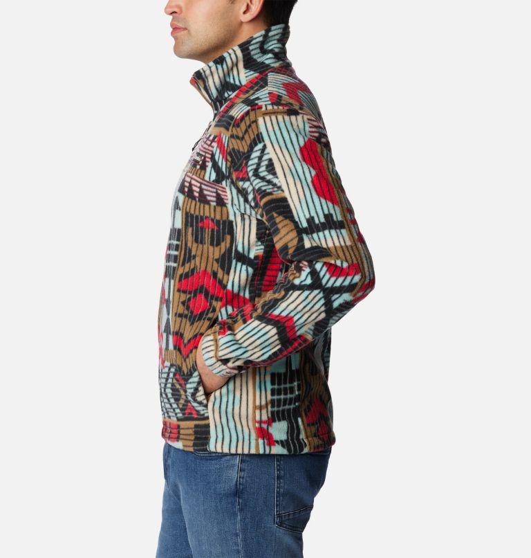 Thumbnail: Men’s Steens Mountain Printed Fleece Jacket, Color: Delta Pathways Print, image 3