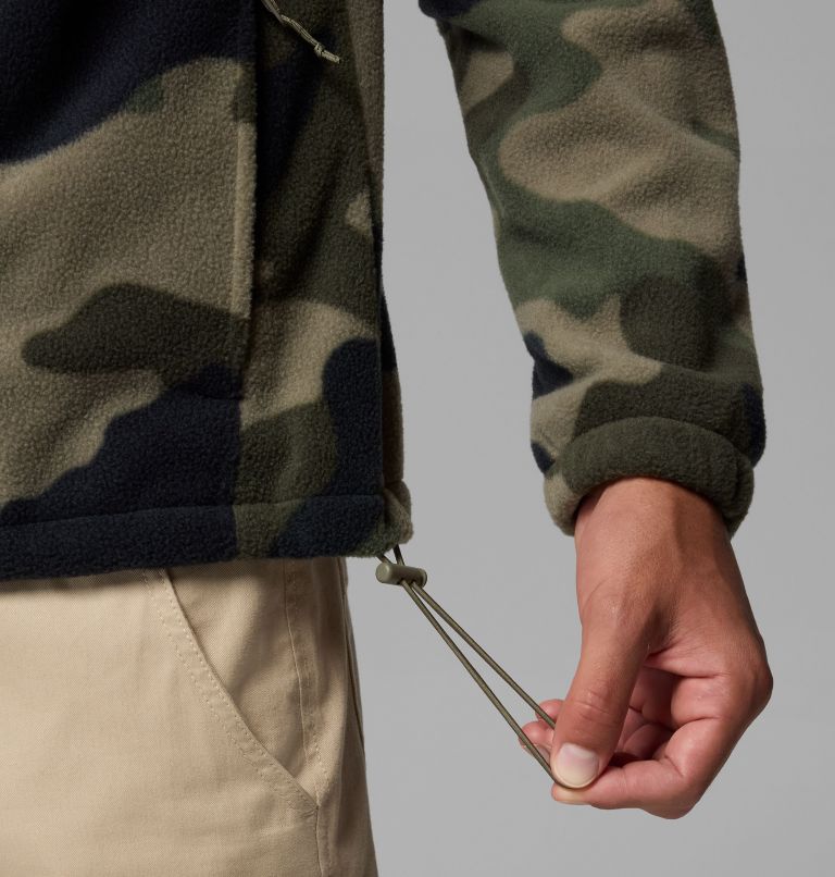 Men’s Steens Mountain Printed Fleece Jacket, Color: Stone Green Mod Camo, image 7