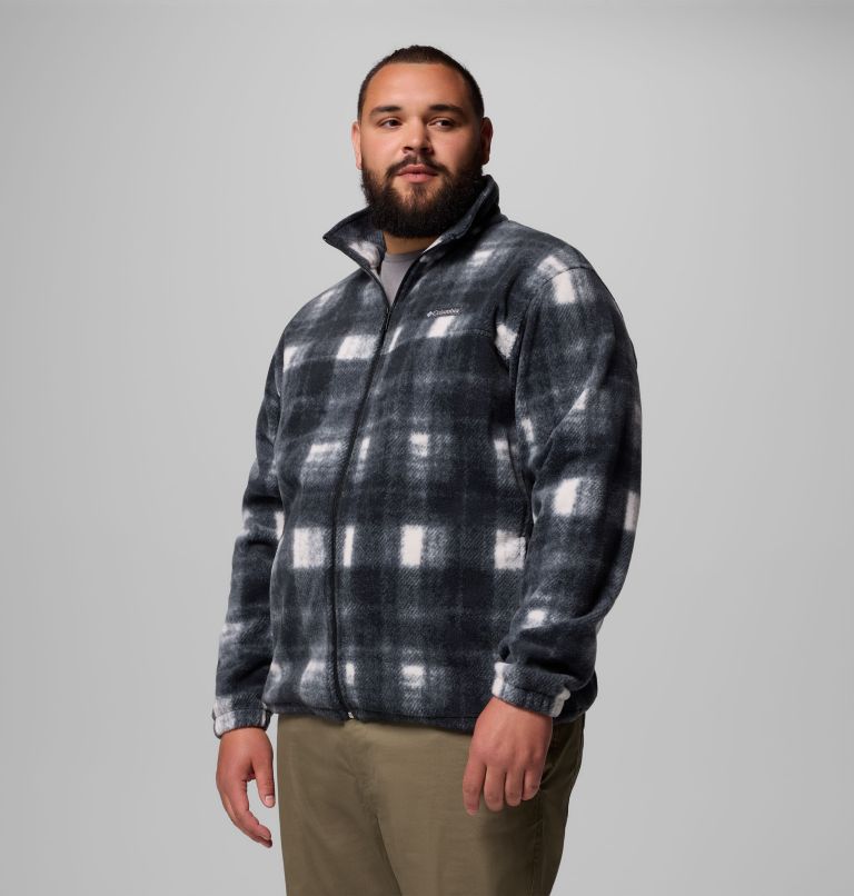 Men's Steens Mountain Printed Fleece Jacket - Big, Color: Chalk Omblur, image 4