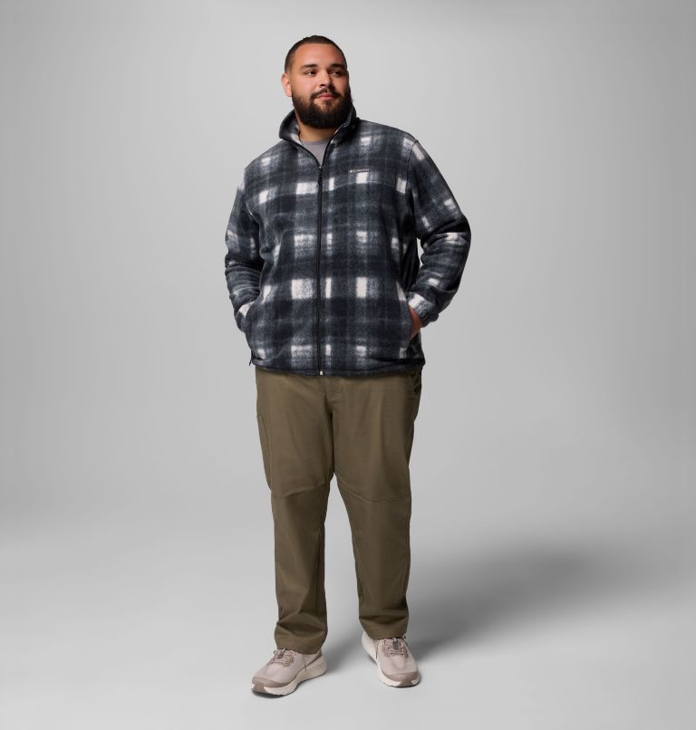 Men's Steens Mountain Printed Fleece Jacket - Big, Color: Chalk Omblur, image 2