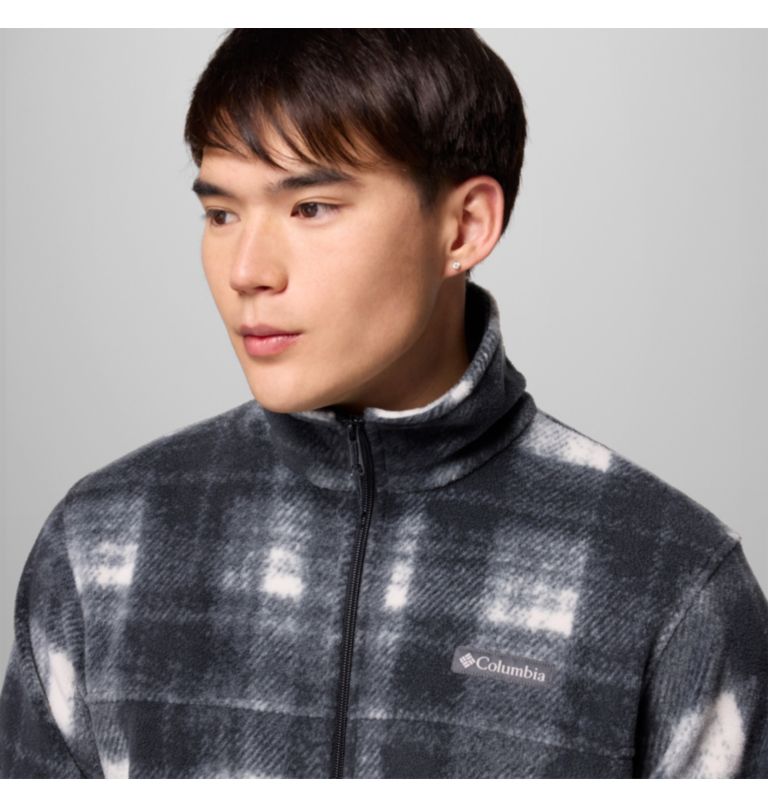 Men's Steens Mountain Printed Fleece Jacket - Tall, Color: Chalk Omblur, image 6