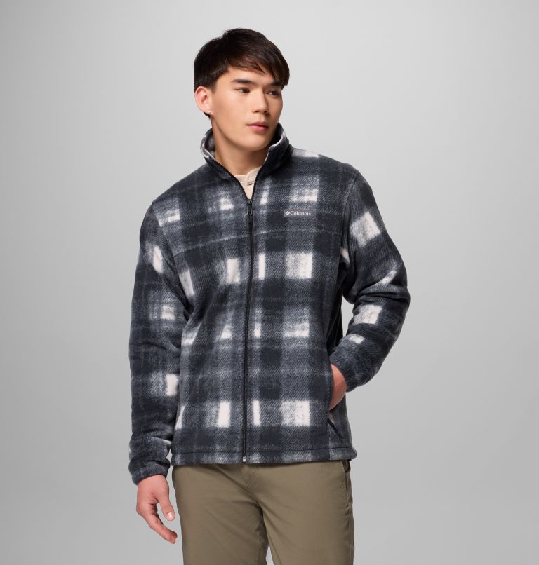 Men's Steens Mountain Printed Fleece Jacket - Tall, Color: Chalk Omblur, image 1