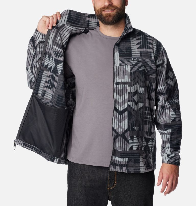 Thumbnail: Men's Steens Mountain Printed Jacket - Big, Color: Shark Pathways Print, image 5