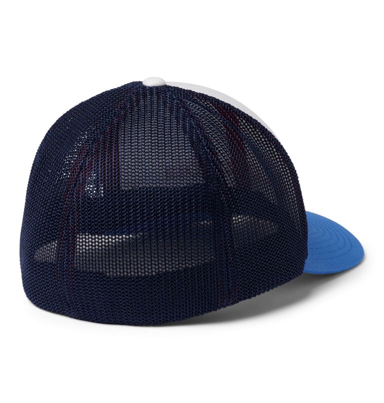 Columbia Mesh Ball Cap, Color: White, Coll Navy, Vivid Blue, image 2
