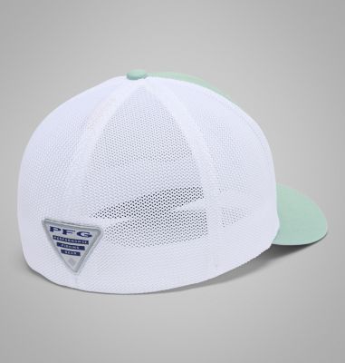 PFG Logo Mesh Ball Cap, Color: Misty Jade, White, Hook, image 2