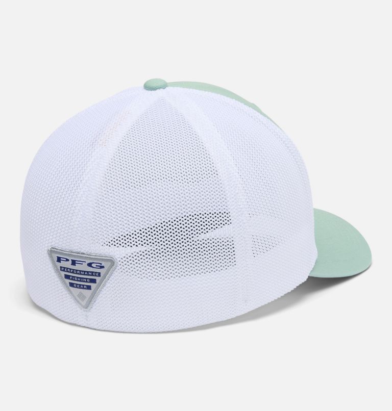 PFG Logo Mesh Ball Cap, Color: Misty Jade, White, Hook, image 2