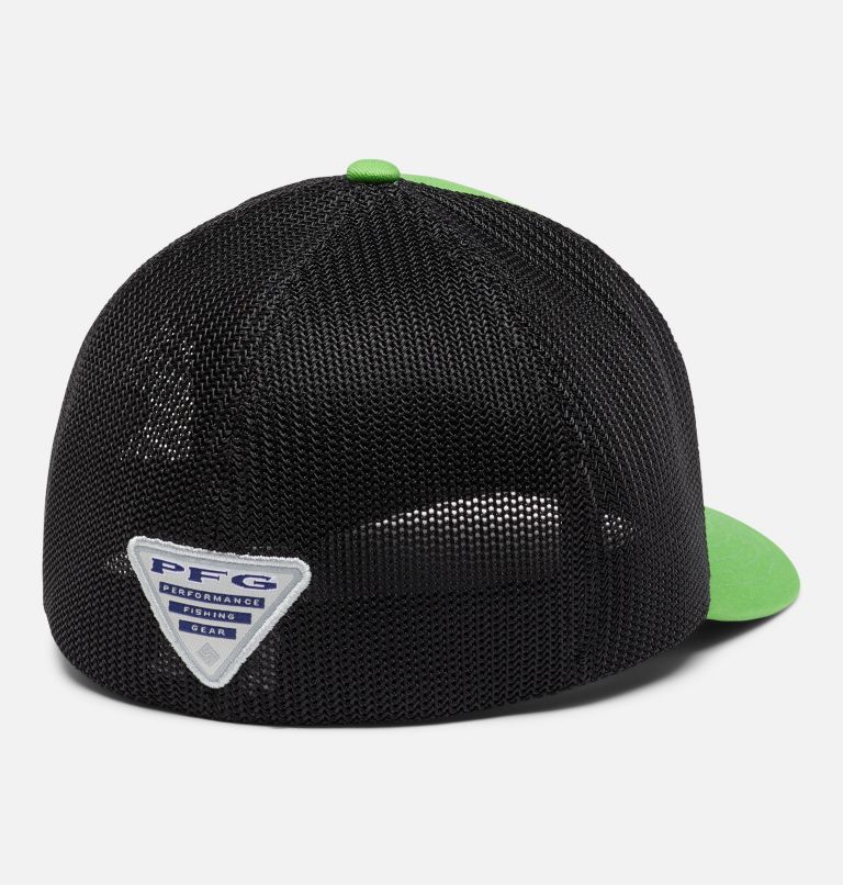 Thumbnail: PFG Logo Mesh Ball Cap - High Crown, Color: Green Mamba, Black, image 2