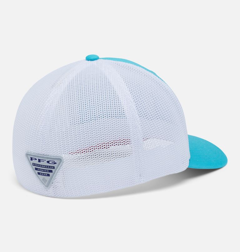 PFG Logo Mesh Ball Cap - High Crown, Color: Ocean Teal, Corange, image 2