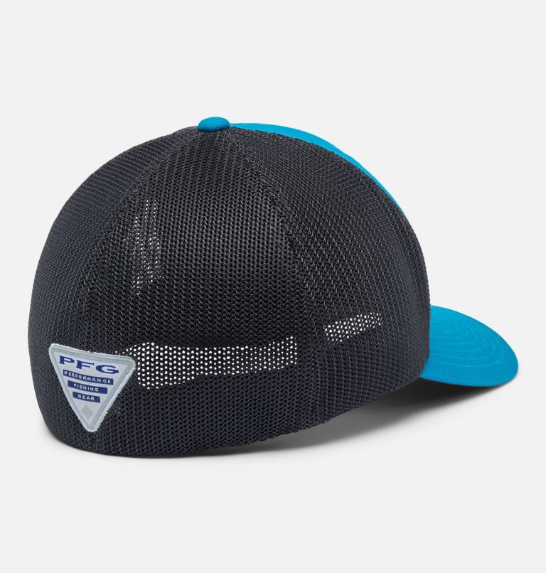 PFG Logo Mesh Ball Cap, Color: Blue Echo, Shark, Anthem Graphic, image 2