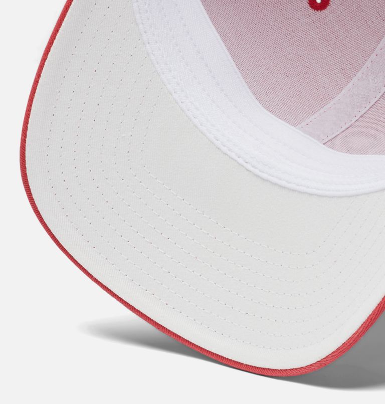 PFG Logo Mesh Ball Cap, Color: Red Hibiscus, White, Hook, image 3