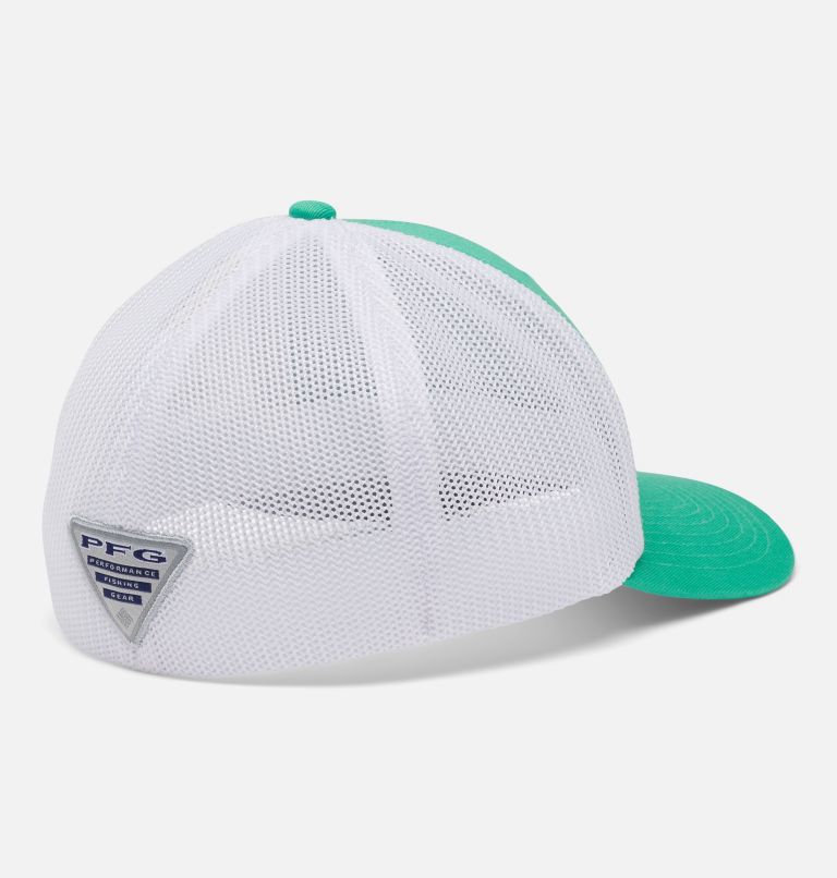 PFG Logo Mesh Ball Cap - Mid Crown, Color: Electric Turquoise, Cool Grey, Hook, image 2