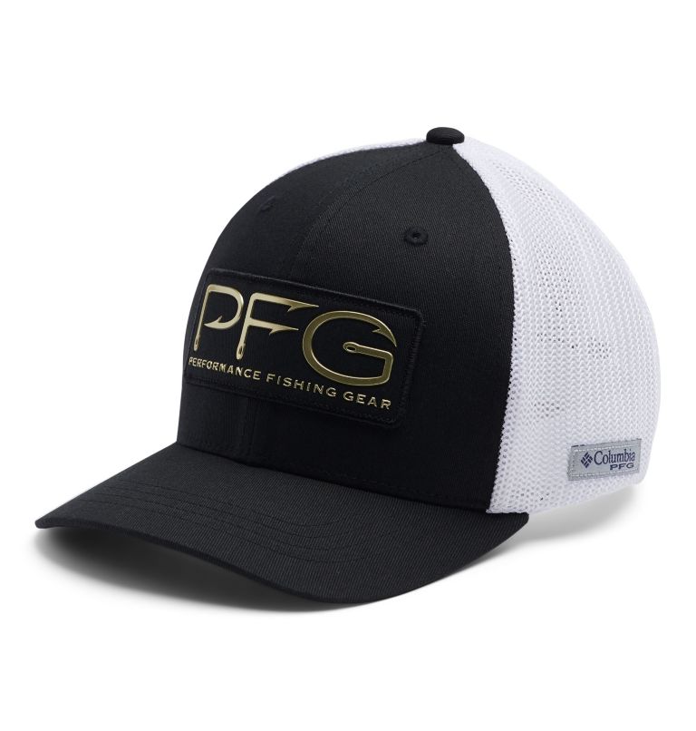 Junior PFG Mesh Ball Cap, Color: Black, PFG Hook, image 1