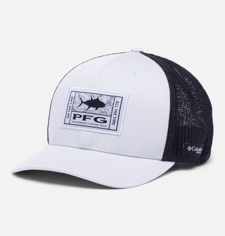 Junior PFG Mesh Ball Cap, Color: Cool Grey, Black, On The Line, image 1