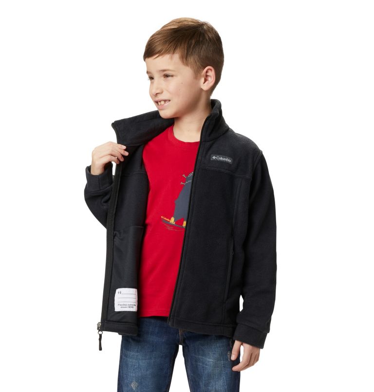 Boys' Steens Mountain II Fleece Jacket, Color: Black, image 7