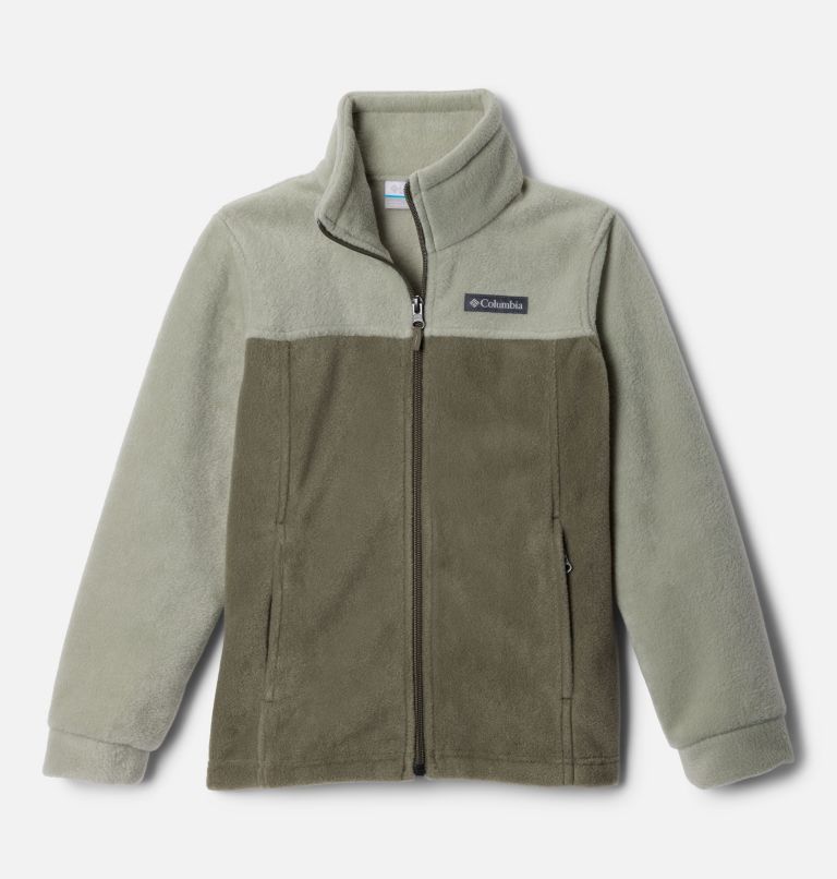 Boys' Steens Mountain II Fleece Jacket, Color: Stone Green, Safari, image 1