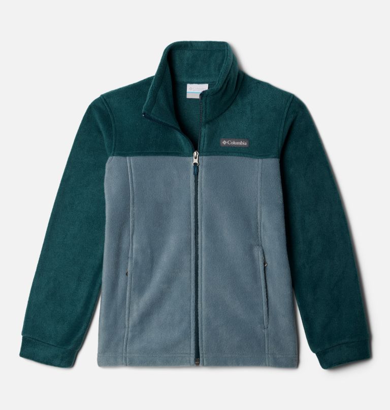 Boys’ Steens Mountain II Fleece Jacket, Color: Night Wave, Metal, image 1