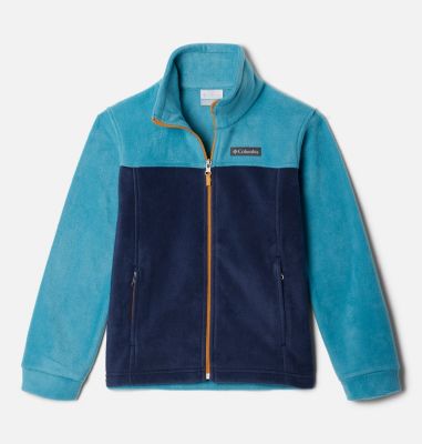 Boys&rsquo; Steens Mountain II Fleece Jacket, Color: Shasta, Collegiate Navy